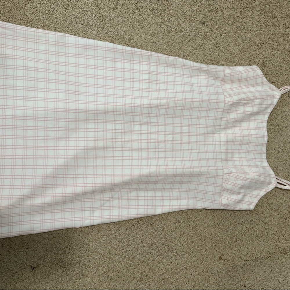 Pink and White Plaid Dress